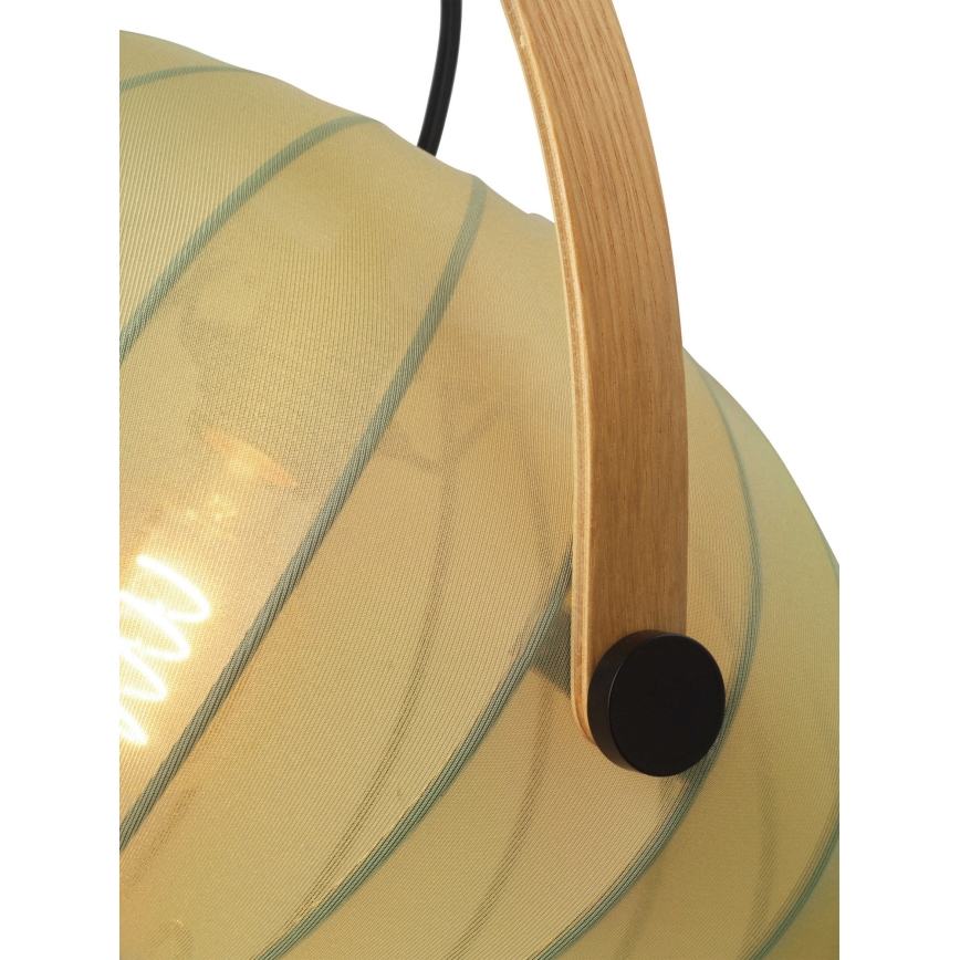 Halo Design 746361 - Riippuvalaisin kaapelilla DC 1xE27/40W/230V Ø 40 cm vihreä/tammi