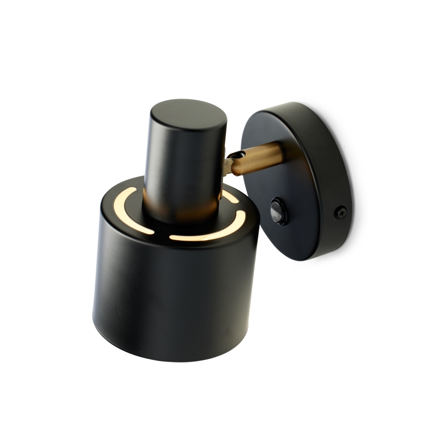 Halo Design 746880 - Seinäspotti VOGUE 1xE27/40W/230V musta/messinki
