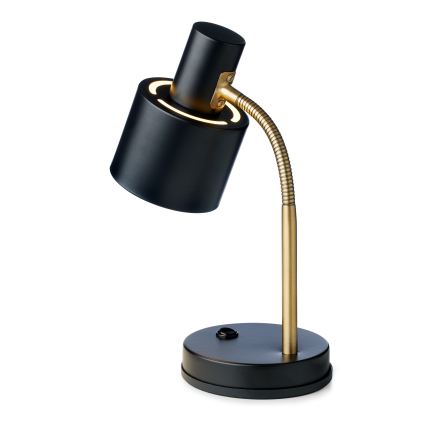 Halo Design 746927 - Pöytävalaisin VOGUE 1xE27/40W/230V musta/messinki
