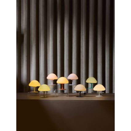 Halo Design 747047 - Pöytävalaisin CANDY MINI MUSH 1xG9/25W/230V halkaisija 17 cm vaaleanpunainen