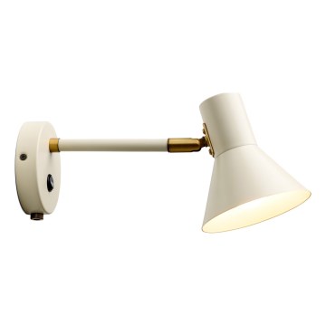 Halo Design 747443 - Seinävalaisin STYLE 1xE14/25W/230V kermanvärinen/messinki