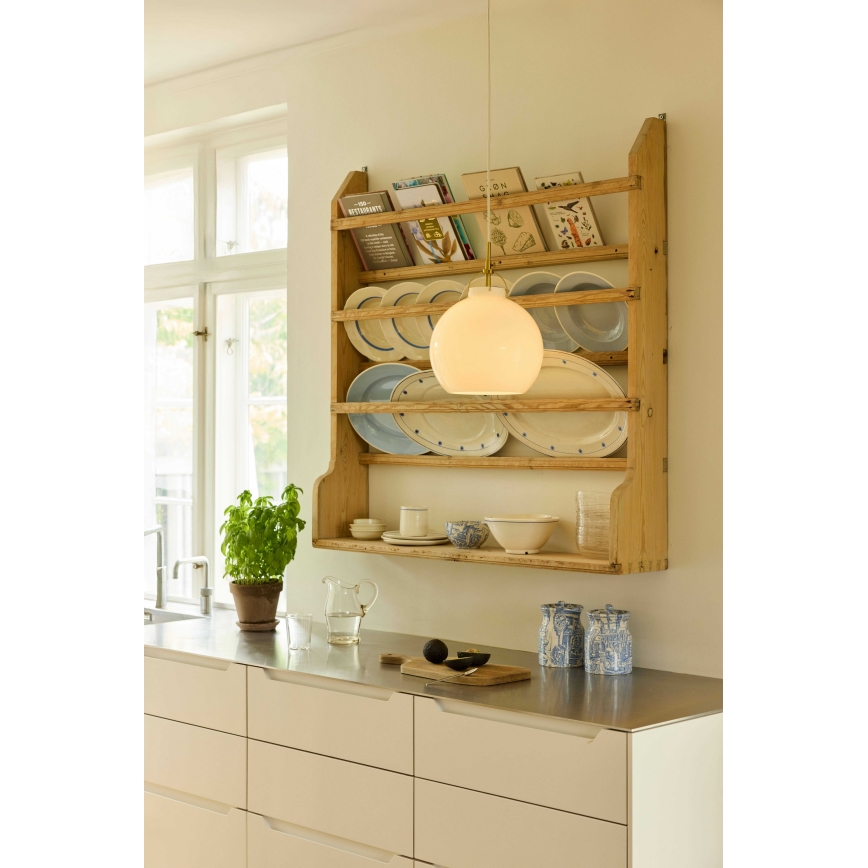 Halo Design 748068 - Riippuvalaisin vaijerilla TOSCANA 1xE27/40W/230V halkaisija 36 cm kerma/messinki