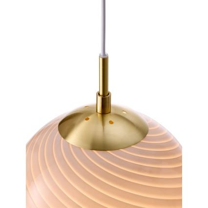 Halo Design 748570 - CANDY-riippuvalaisin vaijerilla 1xE27/25W/230V, halkaisija 30 cm, harmaa/messinki
