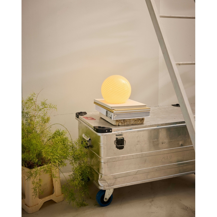 Halo Design 748808 - Pöytävalaisin CANDY 1xE14/25W/230V halkaisija 20 cm beige