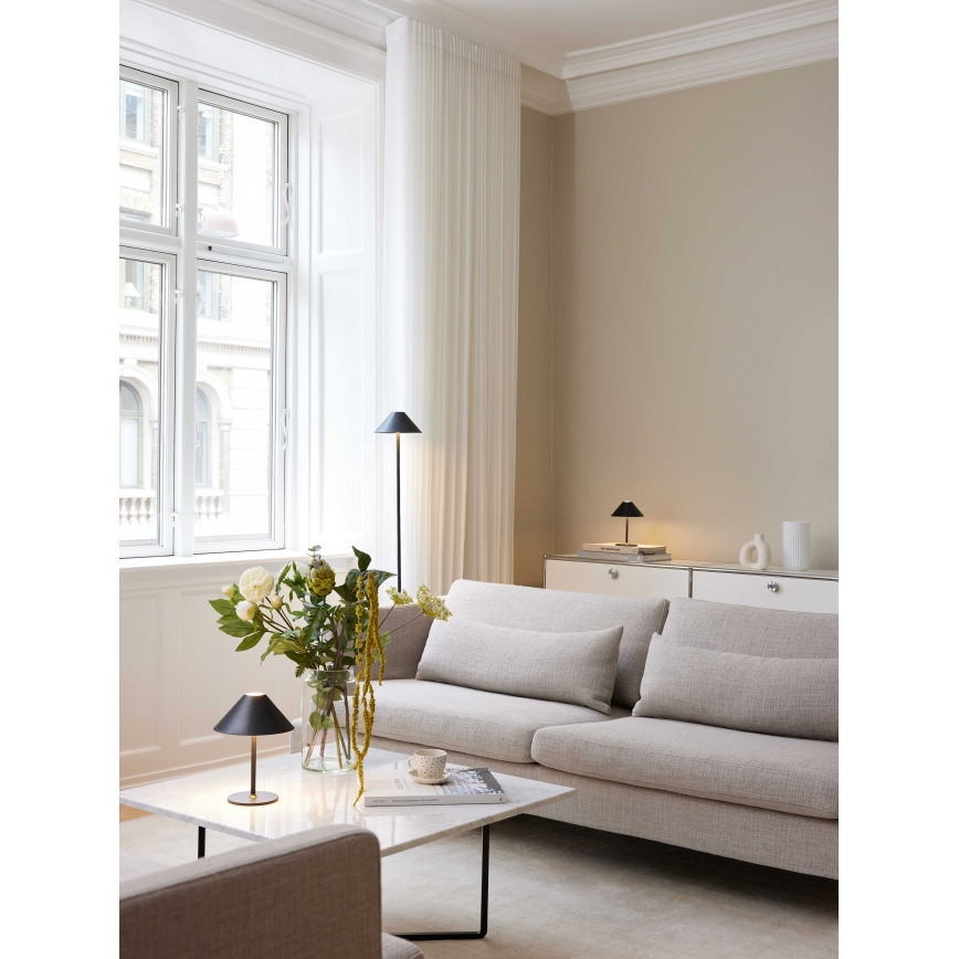 Halo Design 800803 - HYGGE himmennettävä ladattava ulkokäyttöinen pöytävalaisin LED/3W/4000 mAh IP54 musta