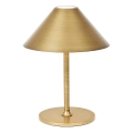 Halo Design 800841 - HYGGE himmennettävä ladattava ulkokäyttöön tarkoitettu LED-pöytävalaisin LED/3W/4000 mAh IP54 messinki