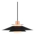 Halo Design 990785 - RIVOLI riippuvalaisin johdolla 1xE27/40W/230V, halkaisija 40 cm, musta/kupari