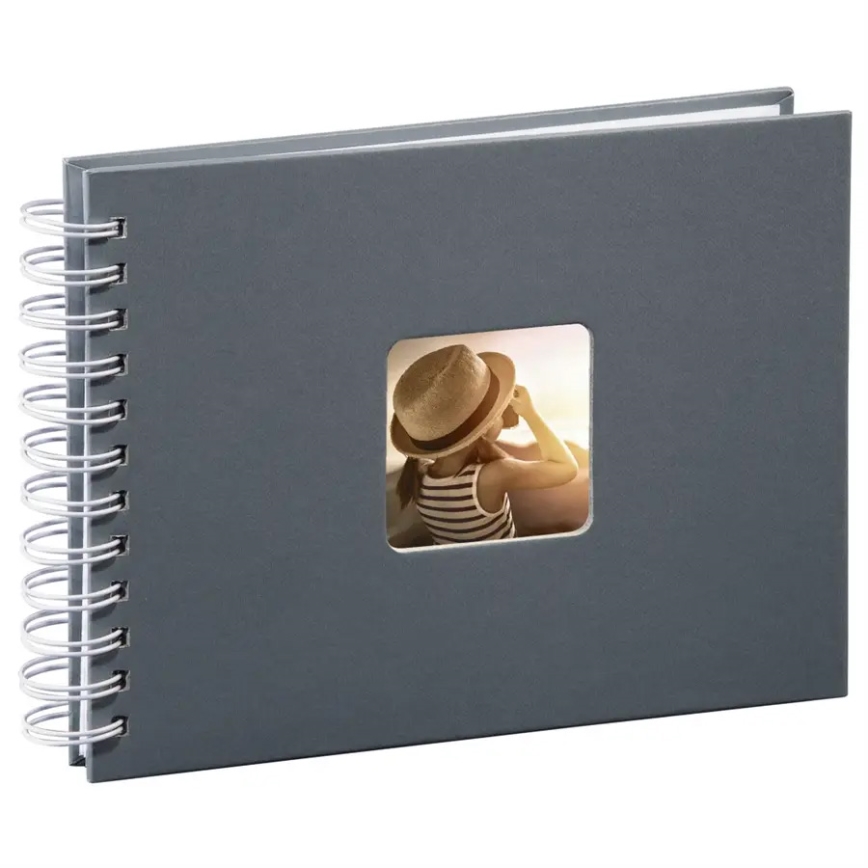 Hama - Spiraali valokuva-albumi 24x17 cm 50 sivua harmaa