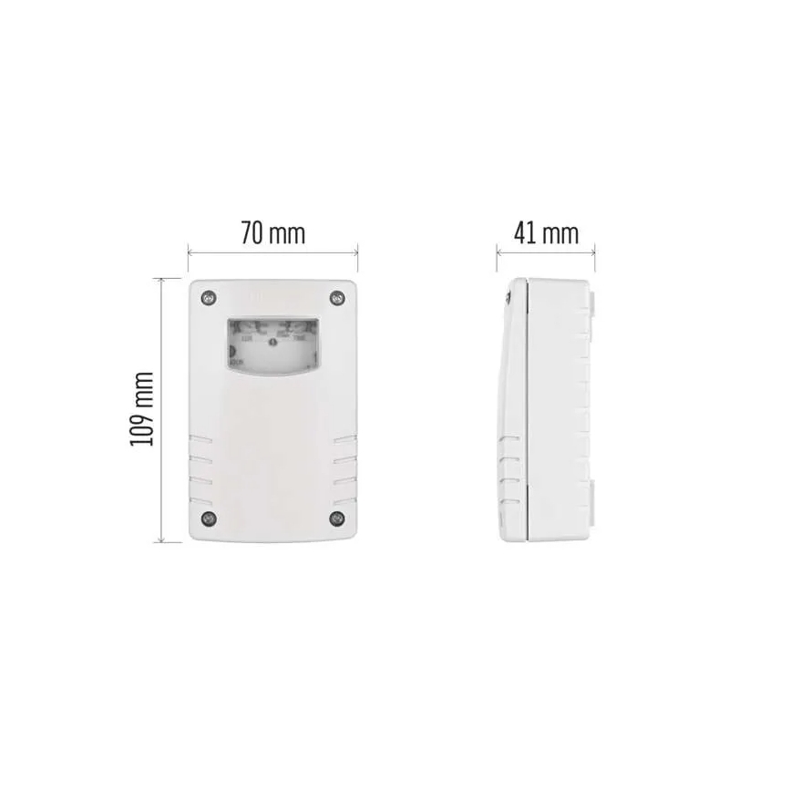 Hämäräkytkin 1800W/230V IP65 valkoinen