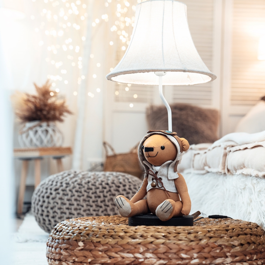 Happy Lamps - Lasten LED-pöytävalaisin CHARLES LED/5,4W/230V karhu