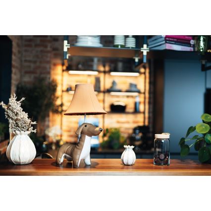 Happy Lamps - Lasten LED-pöytävalaisin WALDI LED/5,4W/230V mäyräkoira