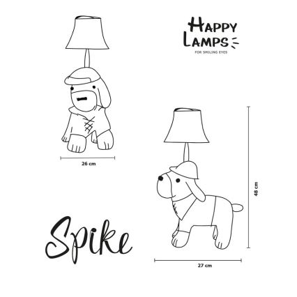 Happy Lamps - LED Lasten pöytävalaisin SPIKE LED/5,4W/230V metsästyskoira