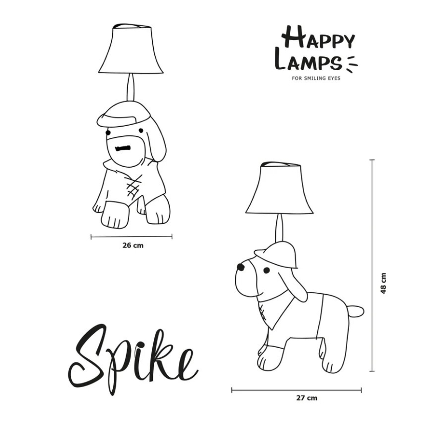 Happy Lamps - LED Lasten pöytävalaisin SPIKE LED/5,4W/230V metsästyskoira