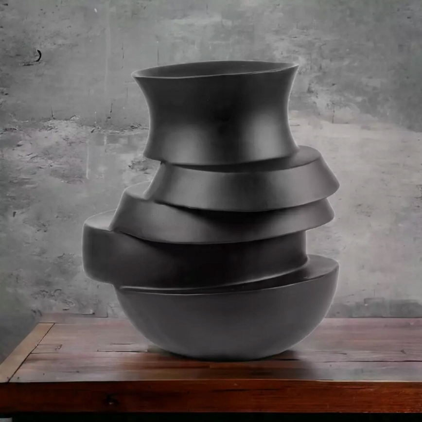 Hartsimaljakko 38x33x36 cm, mattamusta