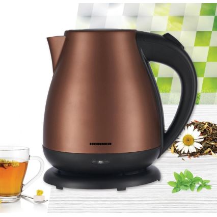 Heinner HEK-17IXC - Nopea vedenkeitin 1,7 l 2200 W/230 V kuparinvärinen