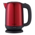 Heinner HEK-2200RDSS - Nopea vedenkeitin 1,7 l 2200W/230V punainen/musta
