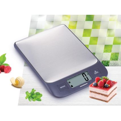 Heinner HKS-5IXBK - Digitaalinen keittiövaaka 2 x AAA harmaa/mattakromi