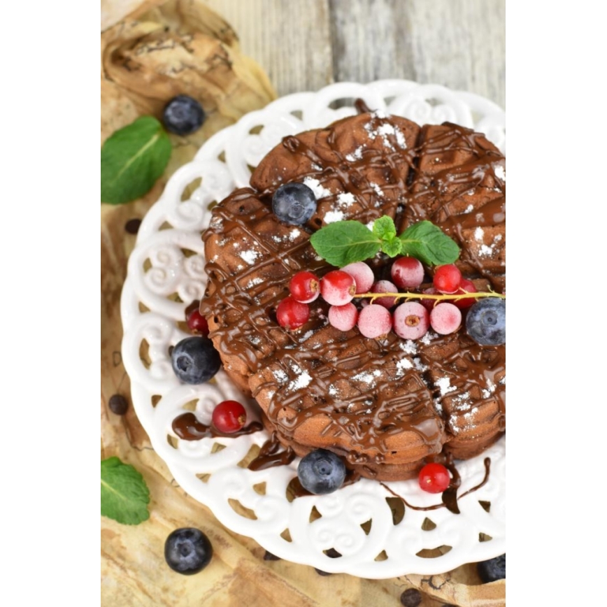 Heinner HWF-1000CR - Vohvelirauta 1000W/230V musta/ruusukulta