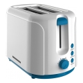 Heinner TP-750BL - Kaksipaikkainen leivänpaahdin 750W/230V valkoinen/sininen