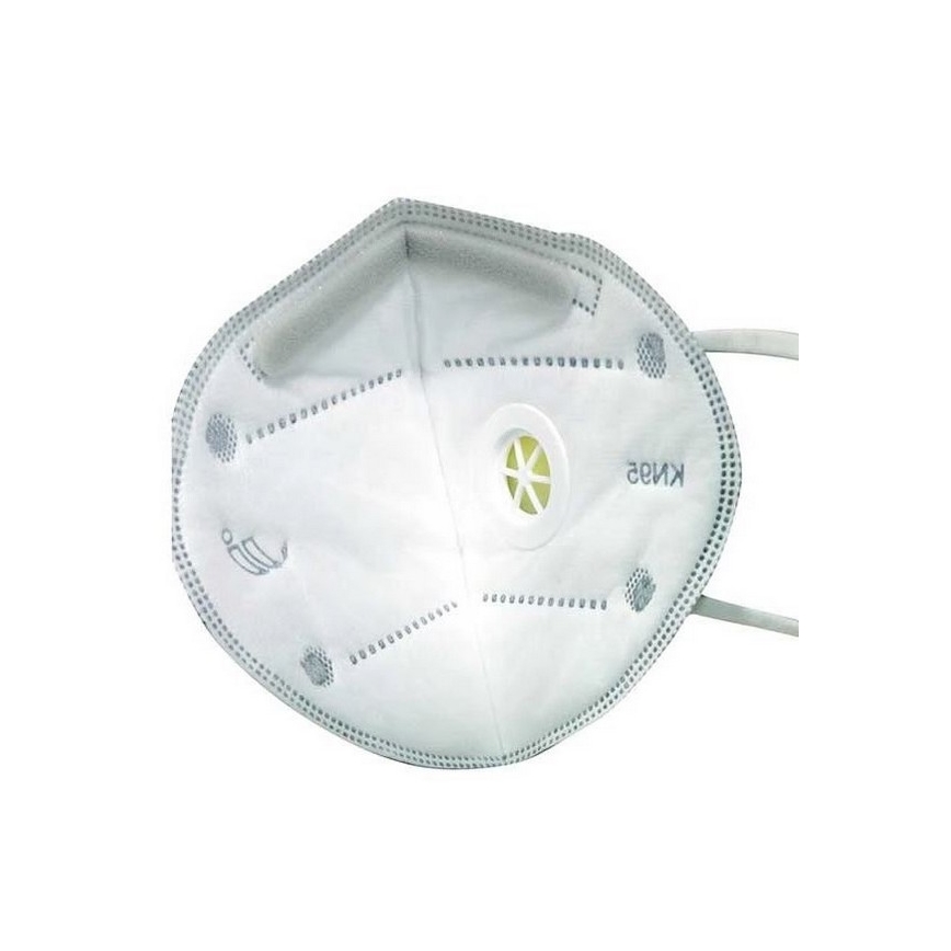 Hengityssuojain 5 kerrosta uloshengitysventtiililuokalla KN95 (FFP2), hiilikuitu