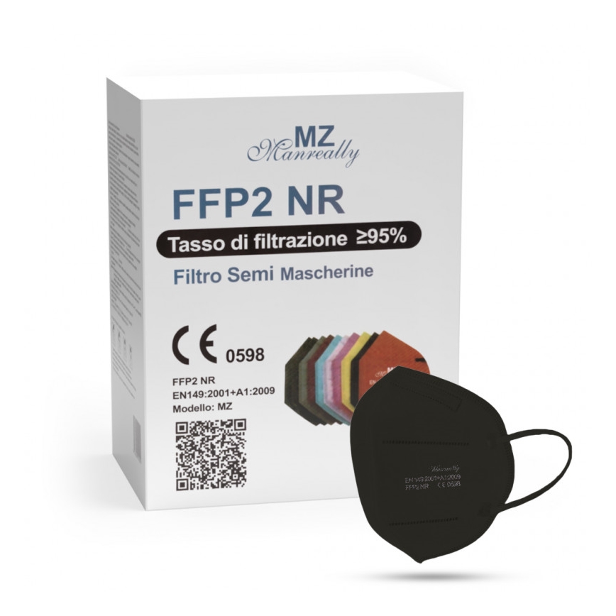 Hengityssuojain FFP2 NR CE 0598 Musta 1kpl