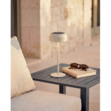 Hesperide - LED-aurinkokäyttöinen pöytälamppu BOLTY LED/3,7V 2600 mAh IP65 beige