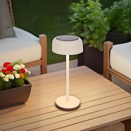 Hesperide - LED-aurinkokäyttöinen pöytälamppu BOLTY LED/3,7V 2600 mAh IP65 beige