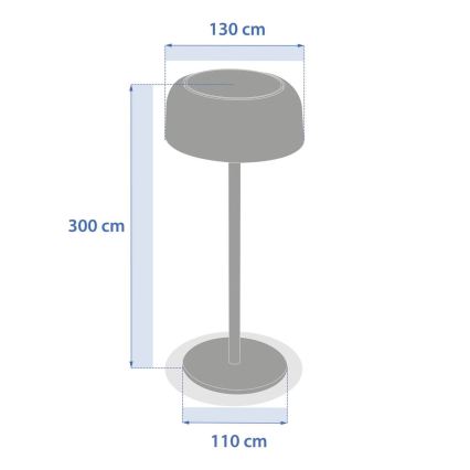 Hesperide - LED-aurinkokäyttöinen pöytälamppu BOLTY LED/3,7V 2600 mAh IP65 beige