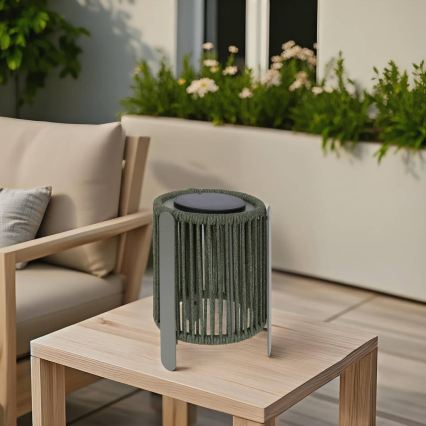 Hesperide - LED-aurinkovalaisin LINY LED/3,7 V 2600 mAh IP54 vihreä