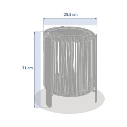 Hesperide - LED-aurinkovalaisin LINY LED/3,7 V 2600 mAh IP54 vihreä