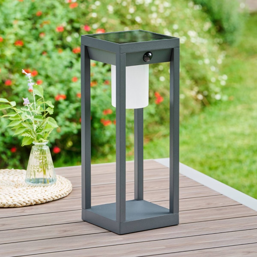 Hesperide - LED-aurinkolyhty liiketunnistimella PIKY LED/3,7V 2600 mAh 40 cm IP65 antrasiitti