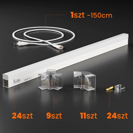Himmennettävä LED-kattovalaisin HEXAGON LED/192W/85-265V 5000K 160x221 cm CRI 90 IP54 valkoinen