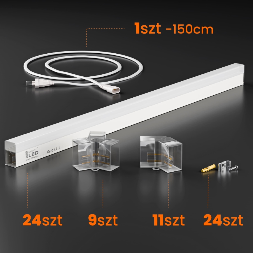 Himmennettävä LED-kattovalaisin HEXAGON LED/192W/85-265V 5000K 160x221 cm CRI 90 IP54 valkoinen