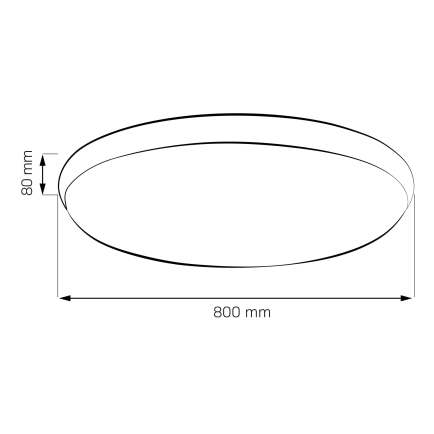 LED-himmennettävä kattovalaisin KERN LED/80W/230V 3000/4000/6000K halkaisija 80 cm kultainen + kaukosäädin