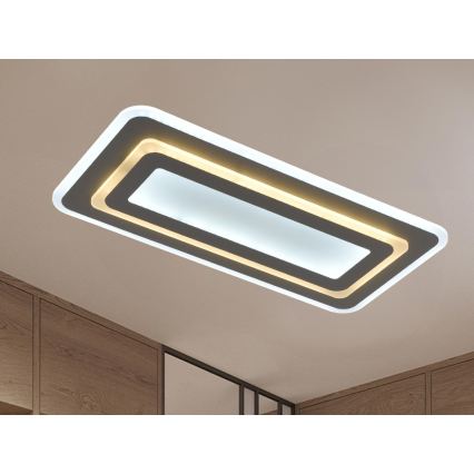 Himmennettävä LED-kattovalaisin LED/85W/230V 3000-6500K harmaa + kaukosäädin
