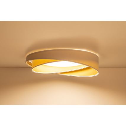 Himmennettävä LED-kattovalaisin SMART GALAXY MODERN LED/24W/230V 3000–6500K halkaisija 55 cm valkoinen/kultainen + kaukosäädin
