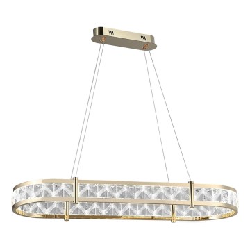 Himennettävä LED-kristallikruunu vaijerilla ENRIQUE LED/50W//230V 3000-6000K + kaukosäädin