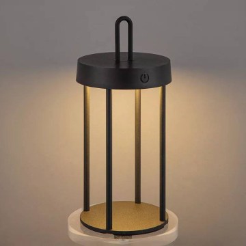 Himennettävä LED-ladattava kosketuspöytälamppu ulkokäyttöön GENTLE LED/1,5W/3,7V 3000 mAh IP44 musta