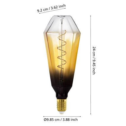 Himennettävä LED-lamppu VINTAGE E27/4W/230V 1700K beige - Eglo 110236
