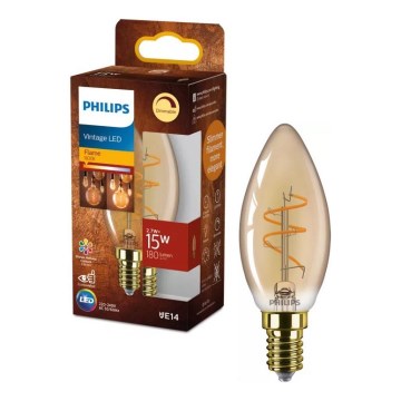 Himennettävä LED-polttimo VINTAGE Philips B35 E14/2,7W/230V 1800K CRI 90