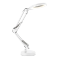Himennettävä LED-pöytälamppu suurennuslasilla 2-in-1 AURIQ LOUPE LED/10W/5V 3000/4000/6500K valkoinen