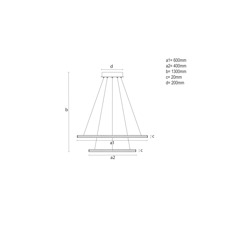 Himennettävä LED-riippuvalaisin kaapelilla LED/150W/230V 3000-6500K + kaukosäädin