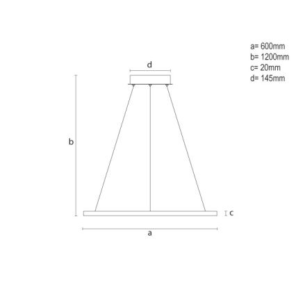 Himmennettävä LED-riippuvalaisin vaijerilla LED/32W/230V 3000-6500K halkaisija 60 cm + kaukosäädin