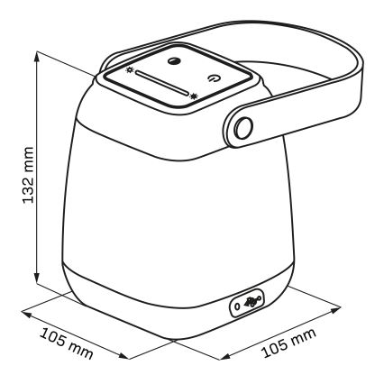Himennettävä pöytälamppu kosketuskytkimellä IBIZA LED/1,8W/5V 4000 mAh IP44 valkoinen