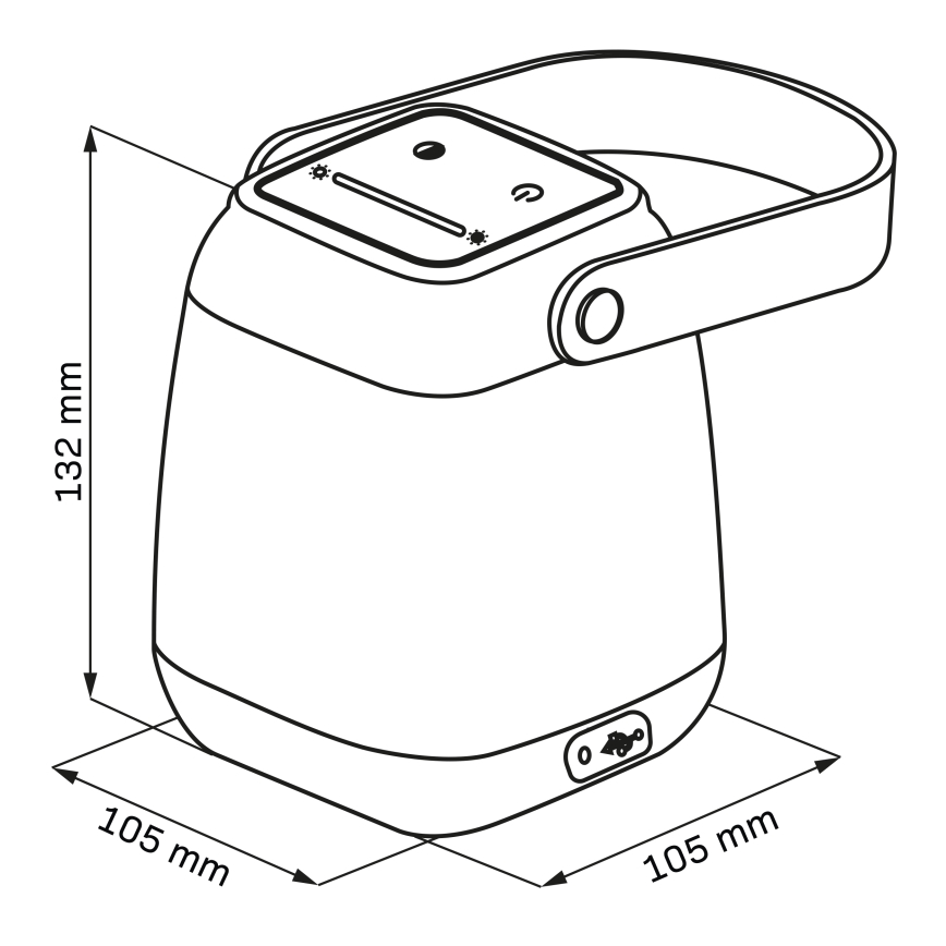 Himennettävä pöytälamppu kosketuskytkimellä IBIZA LED/1,8W/5V 4000 mAh IP44 valkoinen