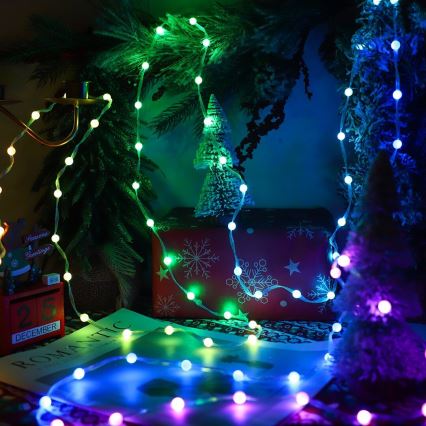 Himennettävä RGB-LED-valoverho WIZARD 400xLED/USB 2x2m + kaukosäädin