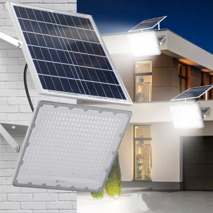 LED-himennettävä aurinkokäyttöinen valonheitin LED/100W/3,2V 5000K 10500 mAh IP65 musta + kaukosäädin