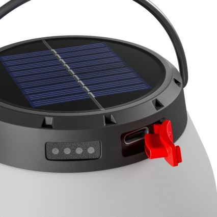 Himmennettävä kannettava aurinkokennolla ladattava LED-lamppu LUMINA ORB LED/5V 800 mAh