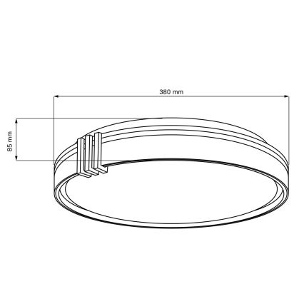 Himmennettävä kylpyhuoneen LED-kattovalaisin ARLETTA LED/48W/230V halkaisija 38 cm 3000-6000K IP44 + kauko-ohjaus