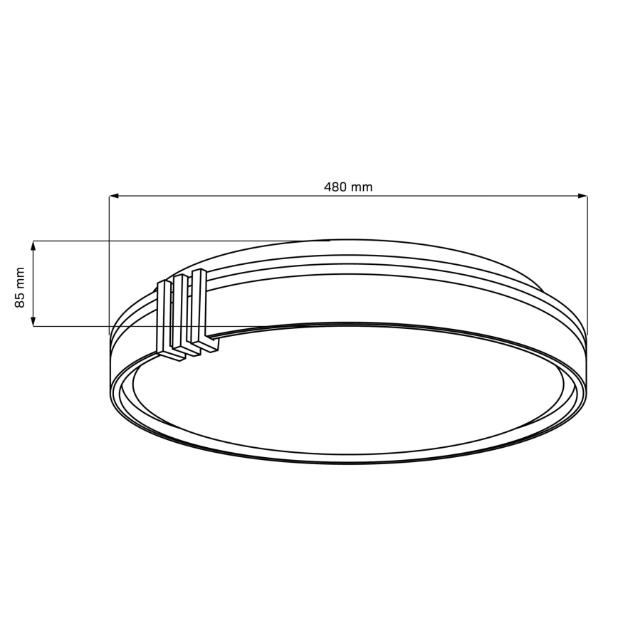 Himmennettävä kylpyhuoneen LED-kattovalaisin ARLETTA LED/72W/230V halkaisija 48 cm 3000-6000K IP44 + kauko-ohjaus